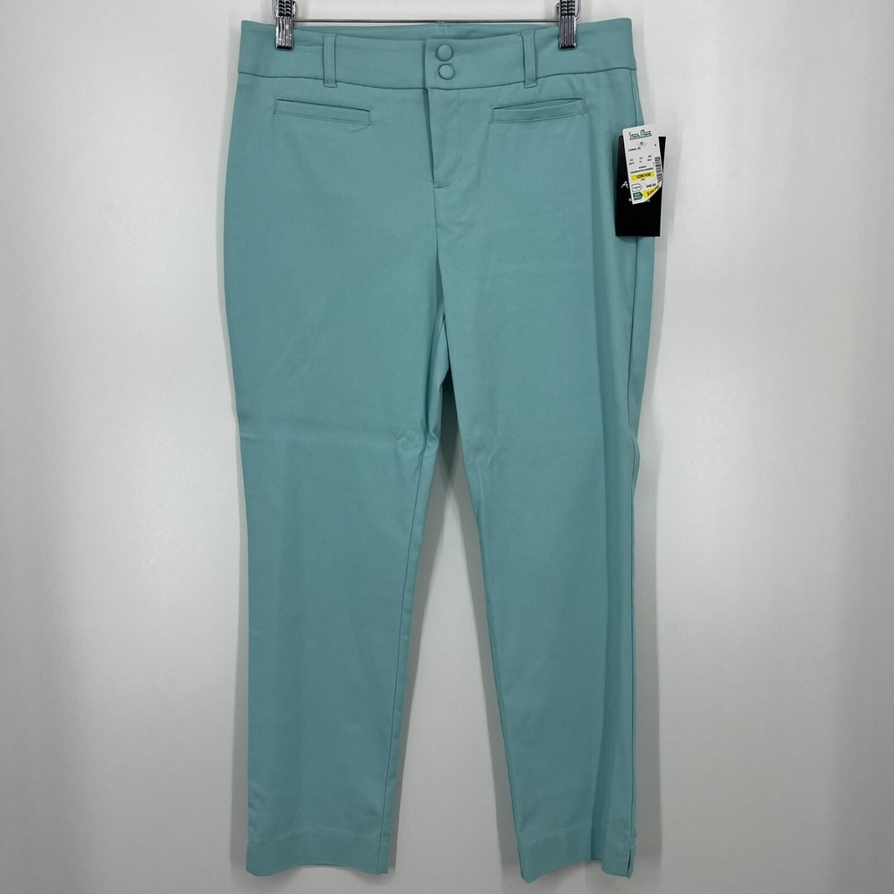 Attyre Chino Pants Women's 8 Blue Straight Leg Zip Fly‎ NWT New